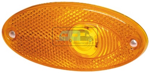 [OCS_1809038B] Hella Zijmarkering met Reflector Ovaal Inbouw Oranje