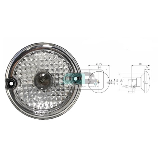 [OCS_1937017B] Jokon Achteruitrijlicht 710 Rond Wit