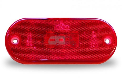[OCS_1937419] Jokon Markering LED SR2002 met Reflector Rechthoekig Opbouw Rood