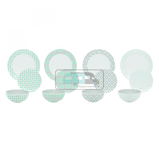 [OCS_1954018] Melamine servies Milda 12-delig