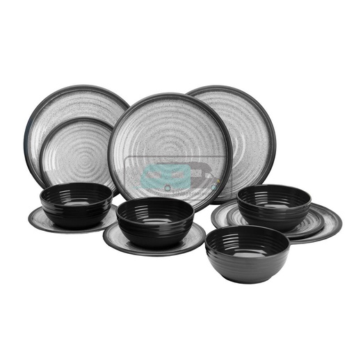 [OCS_1954022] Melamine servies Graniet 12-delig