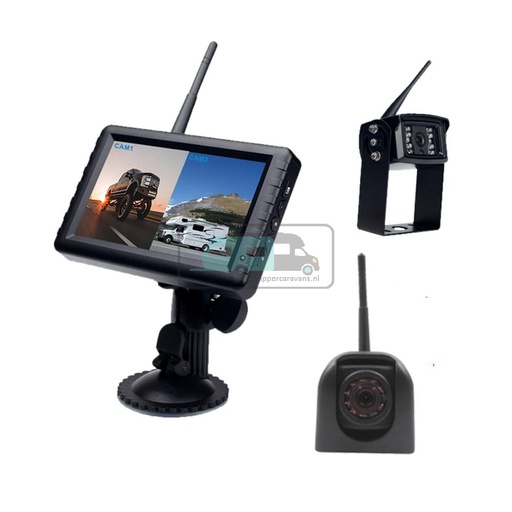 [OCS_2055455] Vechline Draadloze Camera Set 5 Inch Achtercamera / Zijcamera >2021 12/24V