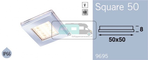 [OCS_2208123] Frilight Opbouwspot Square 50 Wit 4SMD