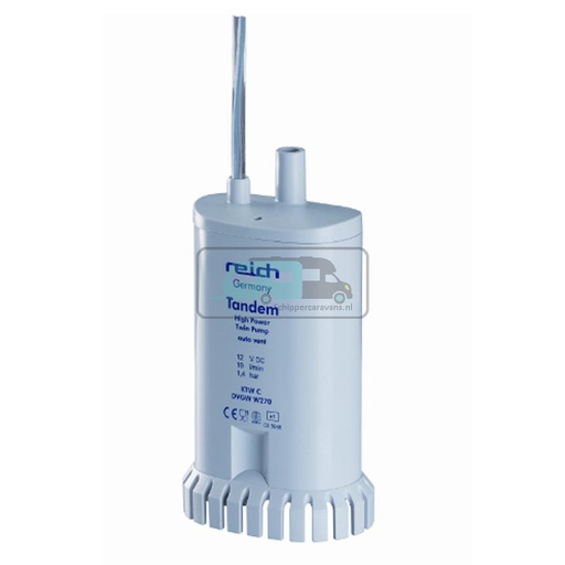 [OCS_2308054] Reich Dompelpomp Twin met Ontluchting + Zeef UniQuick 12V-19L