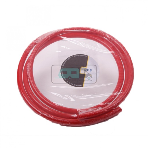 [OCS_2313048B] Waterslang Warm Rood Gewapend 10x14mm 5mtr
