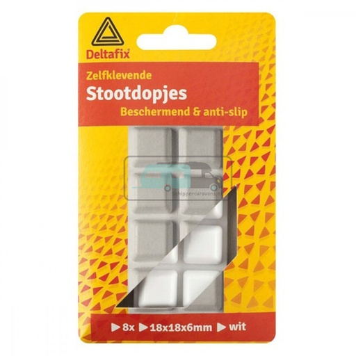 [OCS_2501058] Deltafix Stootdopjes 18x18mm Wit set 8st