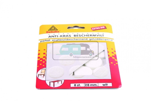 [OCS_2501073] Deltafix Anti-Krasvilt ø28mm Wit 8st
