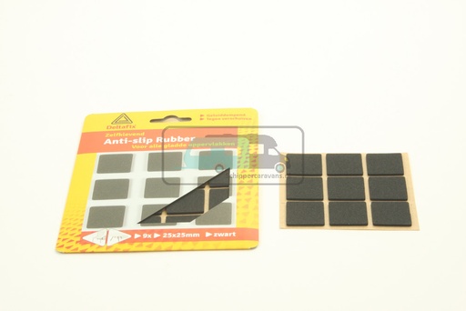 [OCS_2501088] Deltafix Anti-Sliprubber 25x25mm Zwart 9st