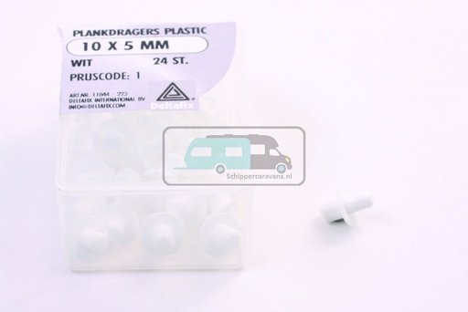[OCS_2501193] Deltafix Plankdragers Plastic 10x5mm Wit 24st