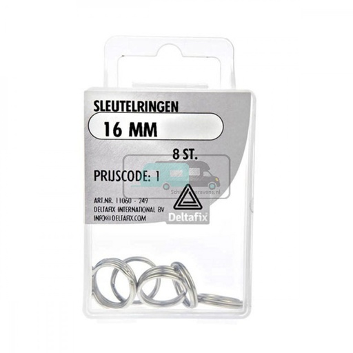 [OCS_2501214] Deltafix Sleutelring 16mm Set 8st
