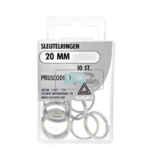 [OCS_2501217] Deltafix Sleutelring 20mm Set 10st