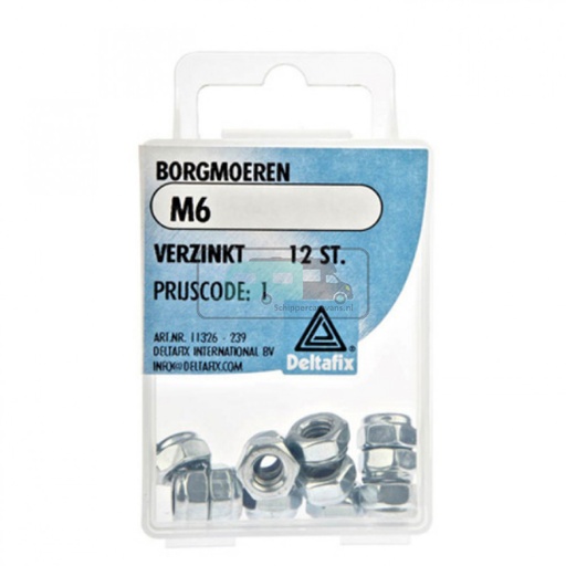 [OCS_2501388] Deltafix Borgmoer Zeskant Verzinkt M6 12st