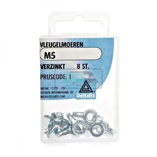 [OCS_2501391] Deltafix Vleugelmoer Verzinkt M5 Set 8st