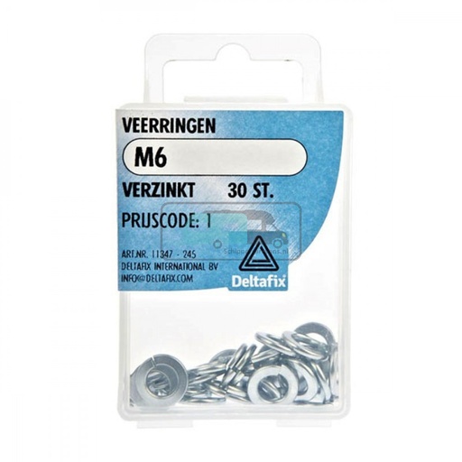[OCS_2501406] Deltafix Veerring Verzinkt M6 Set 30st