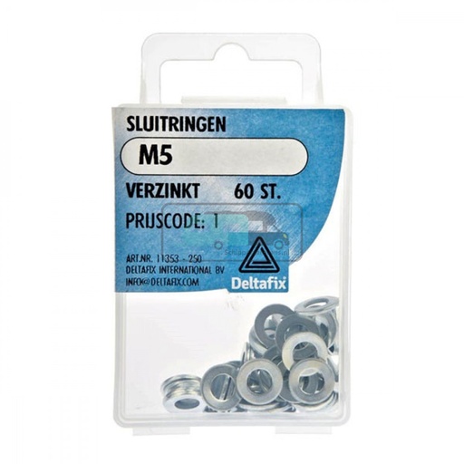 [OCS_2501409] Deltafix Sluitring Verzinkt M5 Set 60st