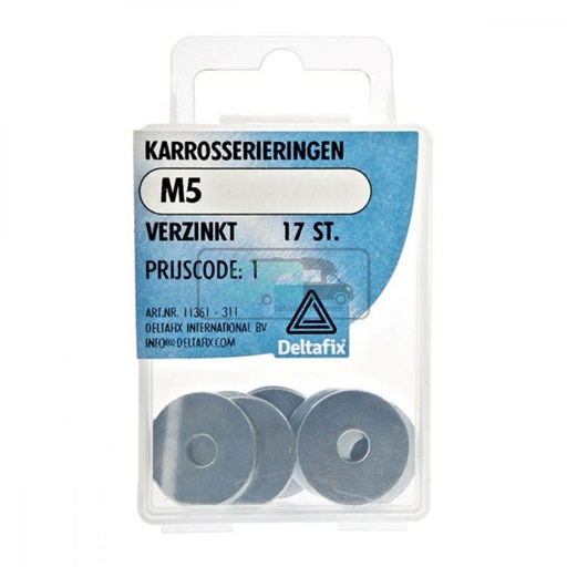 [OCS_2501415] Deltafix Carrosserieringen Verzinkt M5 17st