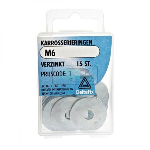 [OCS_2501418] Deltafix Carrosserieringen Verzinkt M6 15st