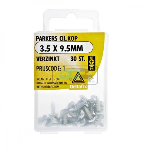 [OCS_2501529] Deltafix Parker CK Verzinkt 3.5x9.5mm Set 30st