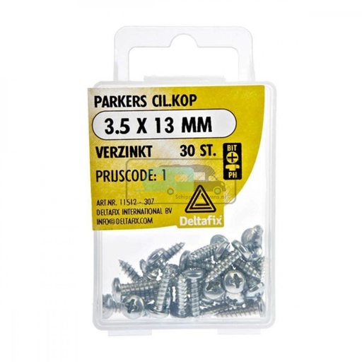 [OCS_2501532] Deltafix Parker CK Verzinkt 3.5x13mm Set 30st