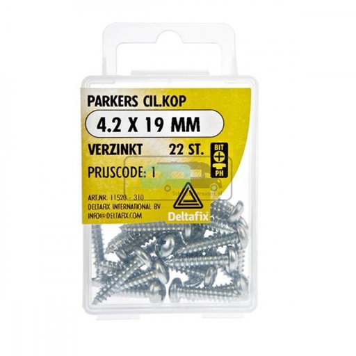 [OCS_2501553] Deltafix Parker CK Verzinkt 4.2x19mm Set 22st