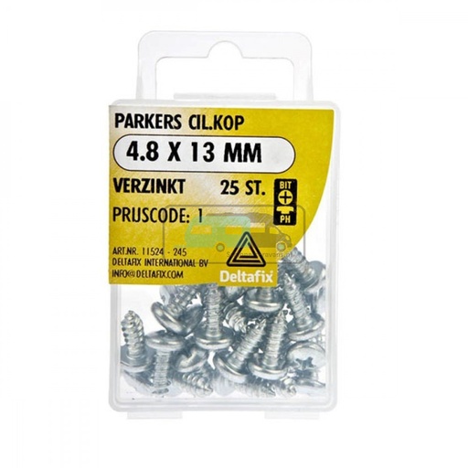 [OCS_2501556] Deltafix Parker CK Verzinkt 4.8x13mm Set 25st
