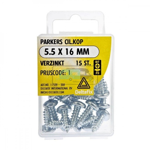 [OCS_2501565] Deltafix Parker CK Verzinkt 5.5x16mm Set 15st