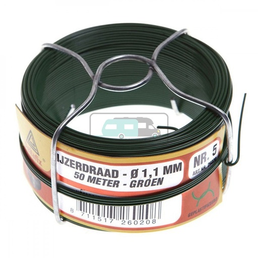 [OCS_2501688] Deltafix Ijzerdraad no 5 50 Groen geplasificeerd