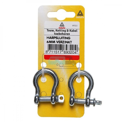 [OCS_2501721] Deltafix Harpsluiting Verzinkt 5mm 2st