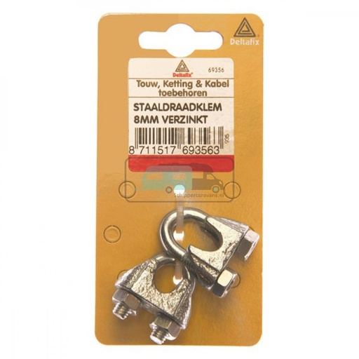 [OCS_2501736] Deltafix Staaldraadklem Verzinkt Set 2st