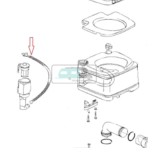 [OCS_2580889] Thetford Porta Porti 465 Flush Tube Graniet 