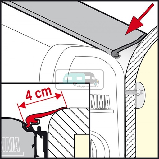 [OCS_2607198] Fiamma Kit Rain Guard M 550cm