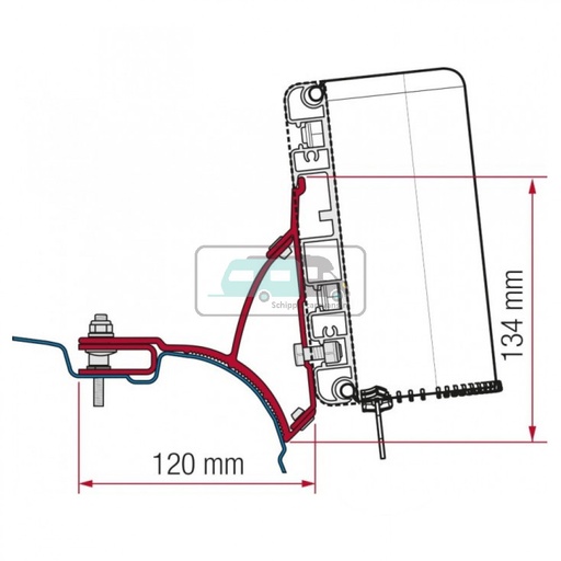 [OCS_2607814] Fiamma VW T5/T6 Multivan Transporter Kit Compass