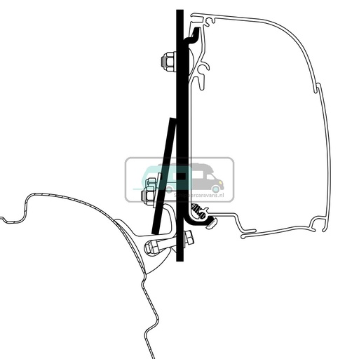 [OCS_2610037] Thule VW T5/T6 Minivan Brandrup Rail Adapter 4200