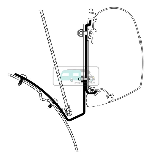[OCS_2610064] Thule VW T4 Liftroof Adapter