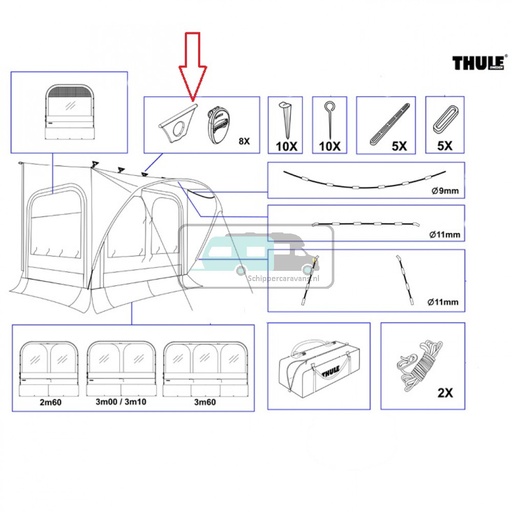 [OCS_2612240] Thule bevestiging Quick Fit (8x)