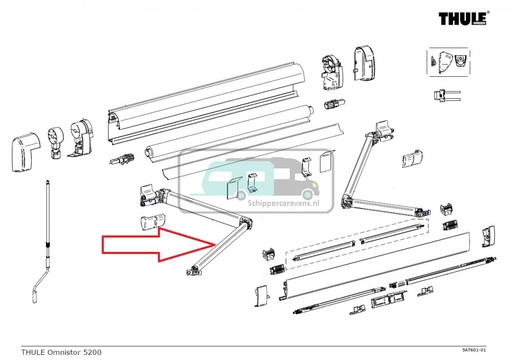 [OCS_2612318] Thule Knikarm Compleet LH 5200 >3.00