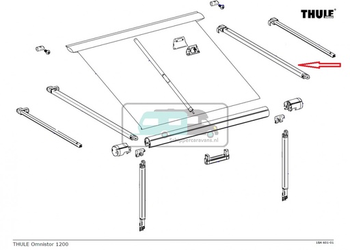 [OCS_2612337] Thule Rafter Arm Assy RH 1200 2.60