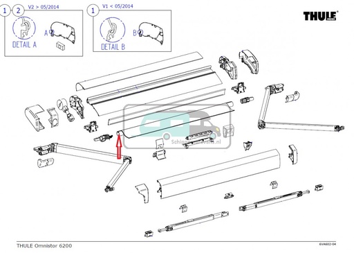 [OCS_2612338] Thule roller tube D=30/6200 4,25m