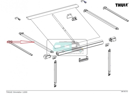 [OCS_2612356] Thule Rafter Arm Assy LH 1200 2.60