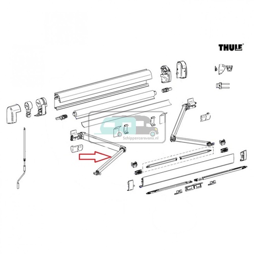 [OCS_2612380] Thule Knikarm Compleet LH 5200 2.60