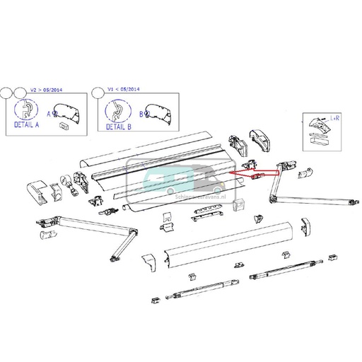 [OCS_2612410] Thule 6200 Support Roller Tube 4,00m