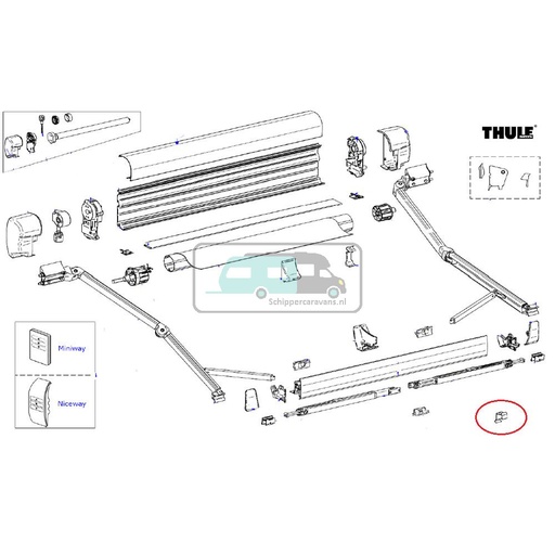 [OCS_2612421] Thule 8000 Knikarmgeleider