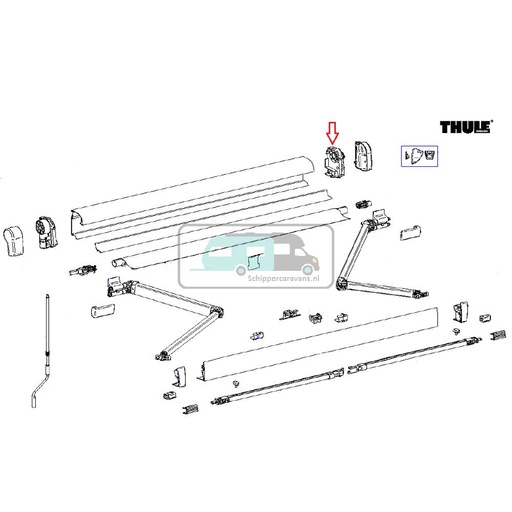 [OCS_2612504] Thule 4900 Binnenkap rechts antra