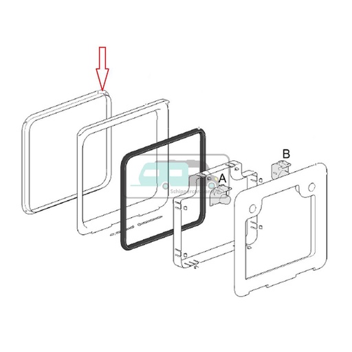 [OCS_2683280] Thetford Serviceluik 3 Binnenkader (set a 5 st) Wit-80