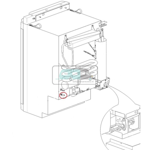 [OCS_690855] Thetford N3080 Koelkast Connector Temperatuur