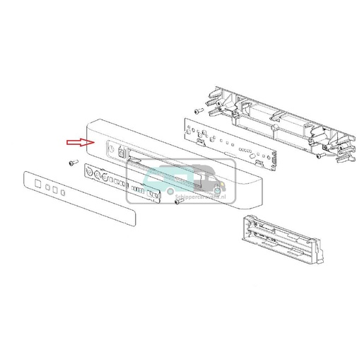 [OCS_691464] Thetford Display Behuizing Scharnier Links N400 serie
