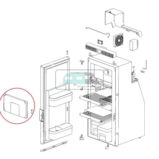 [OCS_691588] Thetford Diepvriesdeur met Magneetsluiting T1090 