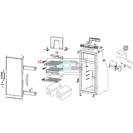 [OCS_692759] Thetford Rooster Houder Smal T1090/T2090 