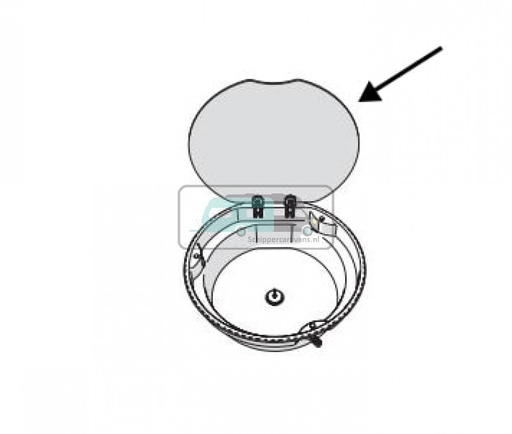 [OCS_701315] Thetford Spoelbak Glasplaat Striped SBL3000