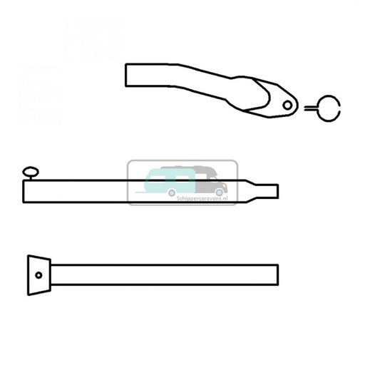 [OCS_96977250] Campking Aandrukstang 25/22 mm alu